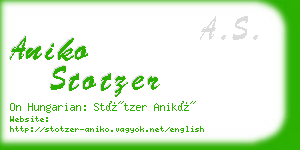 aniko stotzer business card